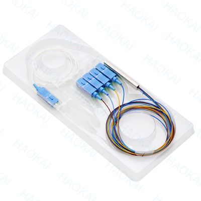 Glasvezel SC APC UPC Mini PLC Splitter Steel Tube zonder aansluiting