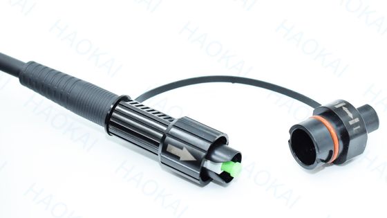 SC APC FTTA Glasvezelkabel 5.0mm G657A2 LSZH 5M Zwart pleisterkabel