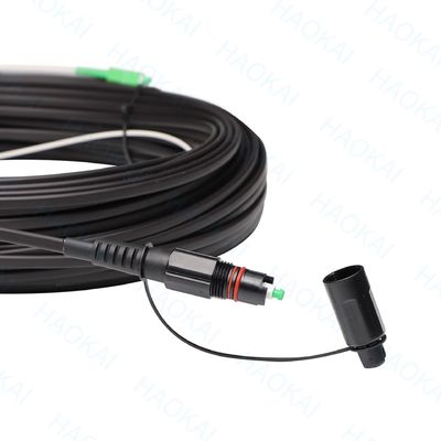 SC APC FTTA Glasvezelkabel 5.0mm G657A2 LSZH 5M Zwart pleisterkabel