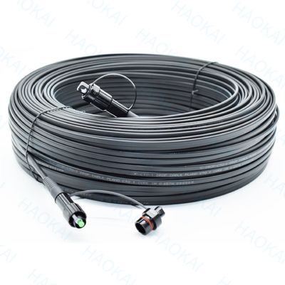 SC APC FTTA Glasvezelkabel 5.0mm G657A2 LSZH 5M Zwart pleisterkabel