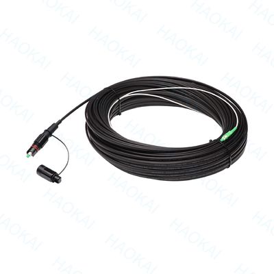 Pre Connector FTTX Solution SC APC FTTA Glasvezelkabel 5.0mm G657A2 LSZH 5M Zwart