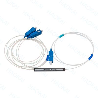 1X2 Mini Fiber PLC Splitter PBT Coupler Met SC / APC Connector