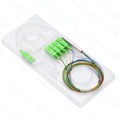FTTx Systems SC UPC Fiber Optic PLC Splitter 1x2 Mini Steel Tube