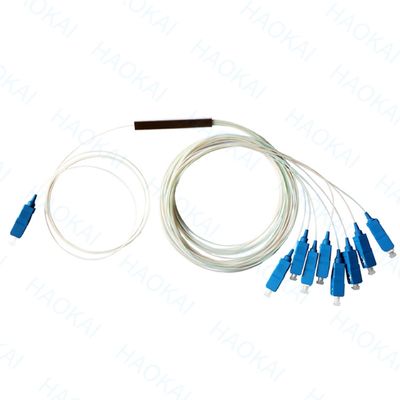 FTTH 1x4 1x8 Fiber PLC Splitter Mini Steel Tube Met SC APC Connector