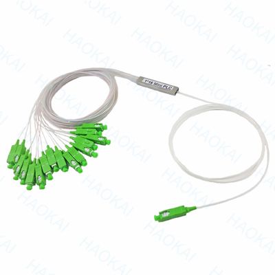 FTTH 1x4 1x8 Fiber PLC Splitter Mini Steel Tube Met SC APC Connector