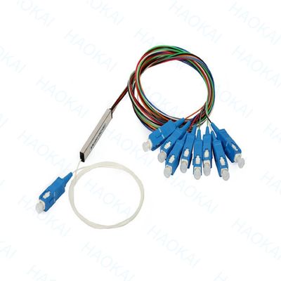 FTTH 1x4 1x8 Fiber PLC Splitter Mini Steel Tube Met SC APC Connector