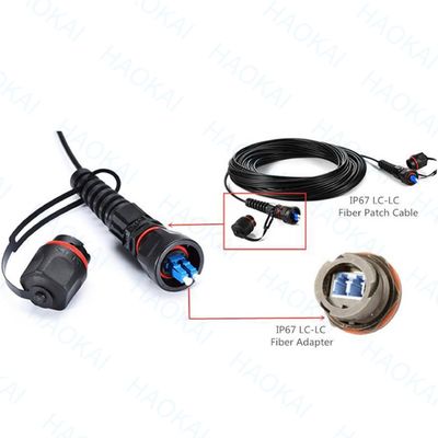Pre Connector FTTX Solution SC APC FTTA Glasvezelkabel 5.0mm G657A2 LSZH 5M Zwart