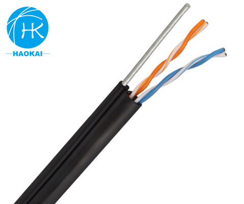 Outdoor 2 Pair Lan Kabel UTP CAT5E Met Boodschapper 4pr 24awg