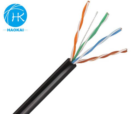 Outdoor 2 Pair Lan Kabel UTP CAT5E Met Boodschapper 4pr 24awg