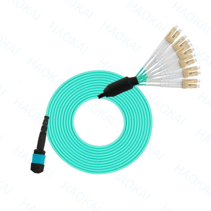Breakout MPO OM3 patch cord LC connector Multimode glasvezel patch kabels