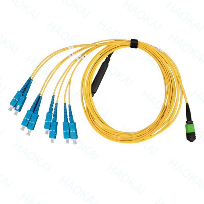Single Mode Breakout Sc Fiber Optic Patch Cord 12 Cores Duplex OS2