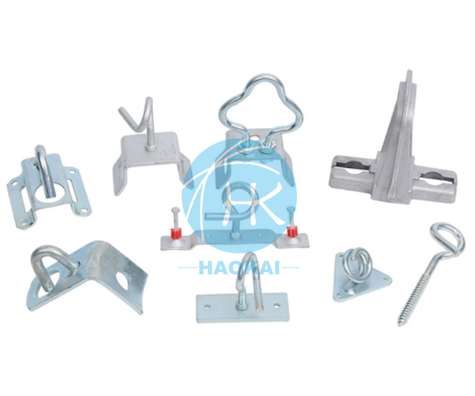 FTTH Heavy Duty Clamp Overhead Aerial gegalvaniseerd C- of S-type Muurkabelhoek
