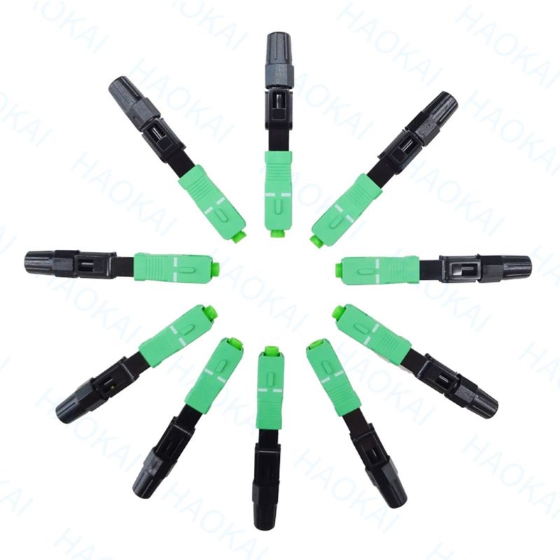 Fiberoptic Drop Cable Fast Connector Single Mode FTTH SC UPC Quick Connector
